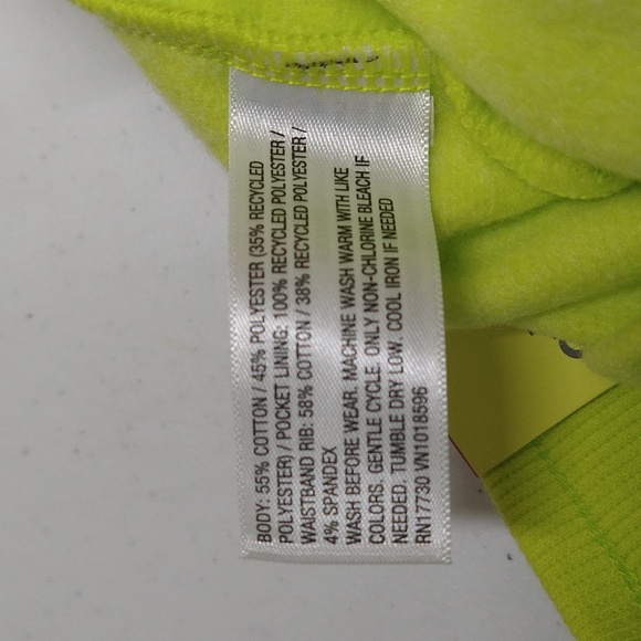 NEW! 2pc Set - Boys Fleece Hooded Sweatshirt Hoodie & Joggers, Bright Lime - Picture 16 of 16